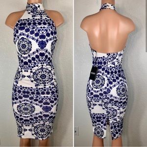 Misguided High Neck bodycon midi NWOT
